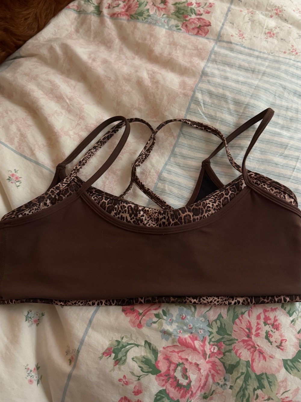 Liaison the Label Mocha and Wild Side Double Sporty Layered Bra